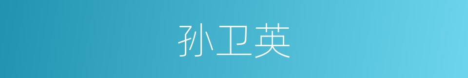 孙卫英的同义词