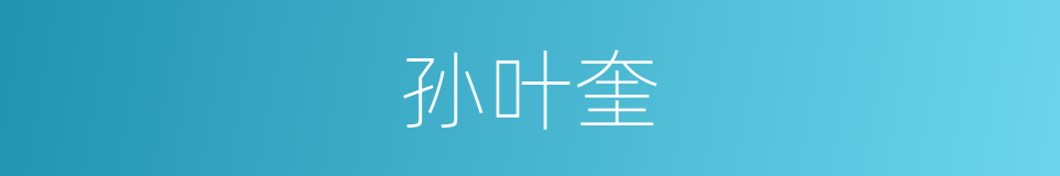 孙叶奎的同义词