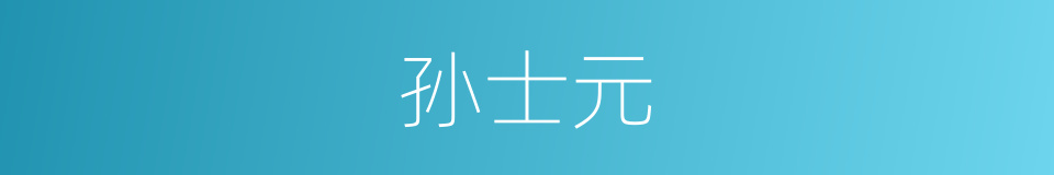 孙士元的同义词