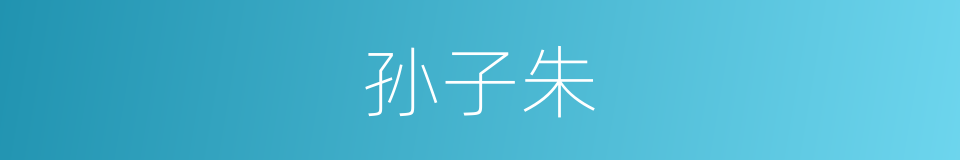 孙子朱的同义词