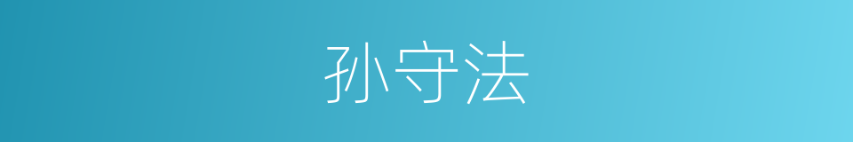 孙守法的同义词