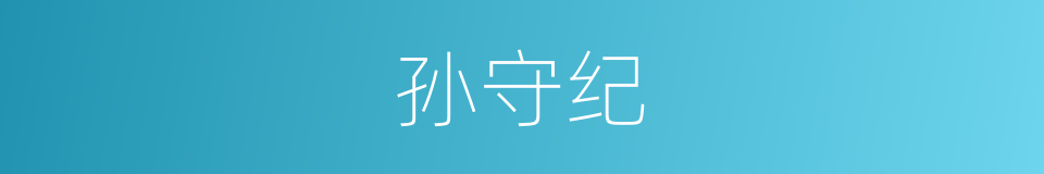 孙守纪的同义词