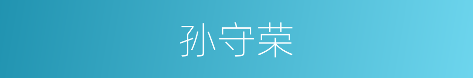 孙守荣的同义词