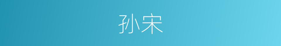 孙宋的同义词