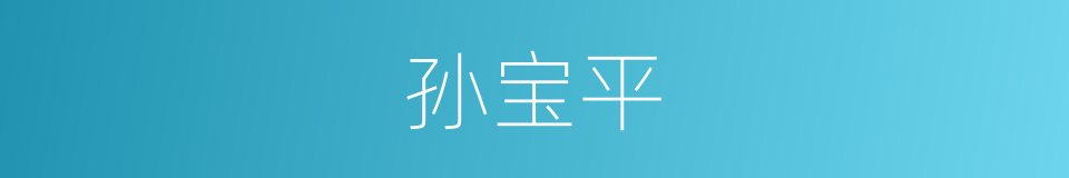 孙宝平的同义词