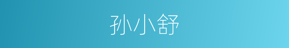 孙小舒的同义词