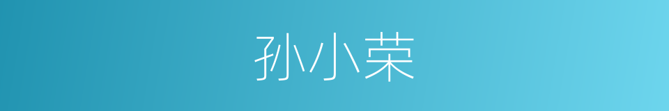 孙小荣的同义词