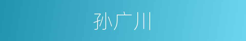 孙广川的同义词