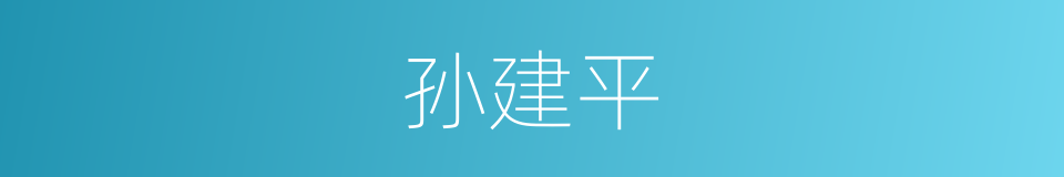 孙建平的同义词