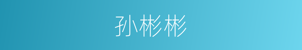 孙彬彬的同义词