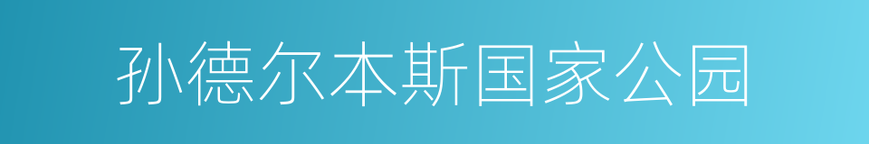 孙德尔本斯国家公园的同义词