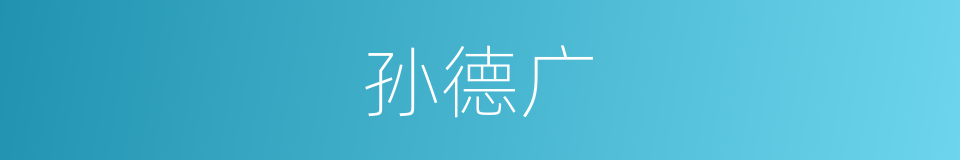 孙德广的同义词