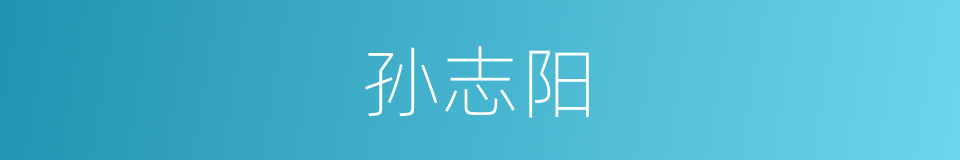 孙志阳的同义词
