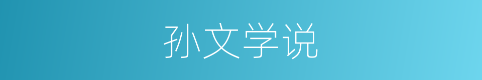 孙文学说的同义词