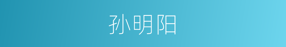 孙明阳的同义词