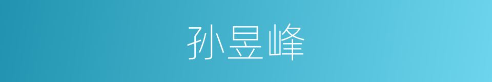 孙昱峰的同义词