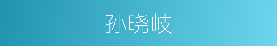 孙晓岐的同义词