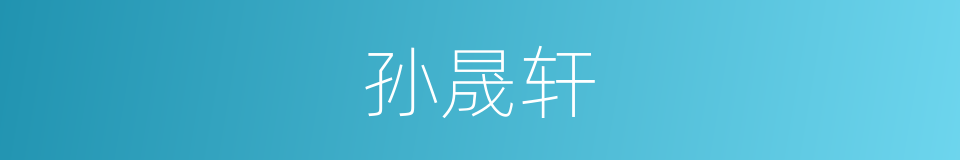 孙晟轩的同义词