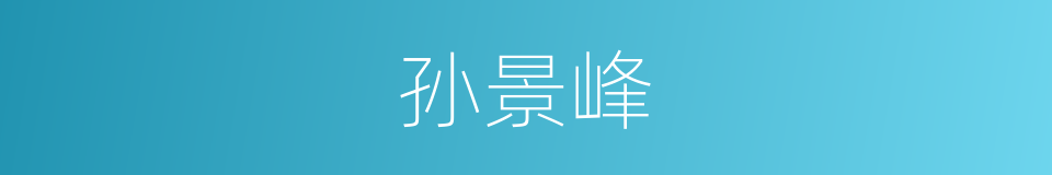 孙景峰的同义词