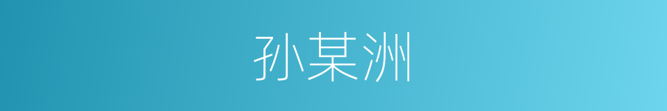 孙某洲的同义词