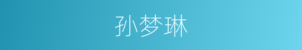 孙梦琳的同义词