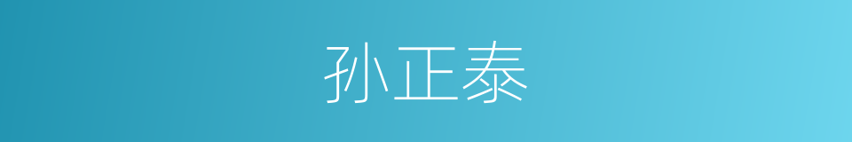 孙正泰的同义词