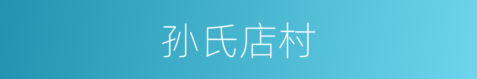 孙氏店村的同义词