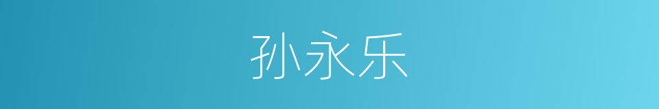 孙永乐的同义词