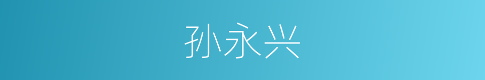 孙永兴的同义词