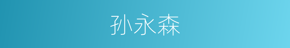 孙永森的同义词