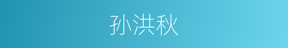 孙洪秋的同义词