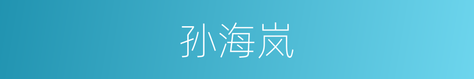孙海岚的同义词
