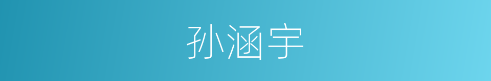 孙涵宇的同义词