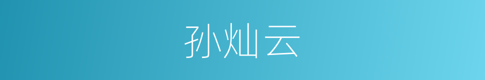 孙灿云的同义词