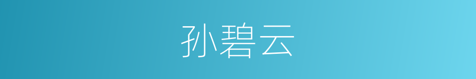 孙碧云的同义词