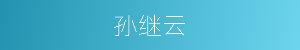 孙继云的同义词