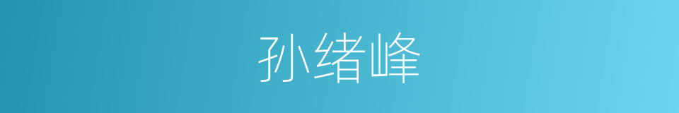 孙绪峰的同义词