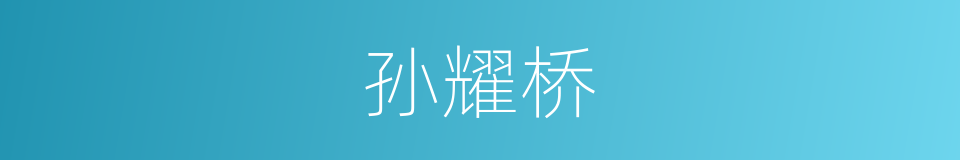 孙耀桥的同义词
