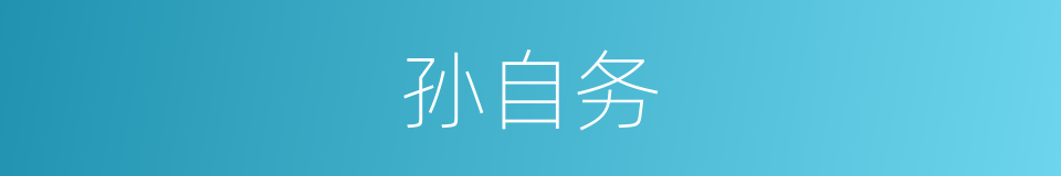 孙自务的同义词