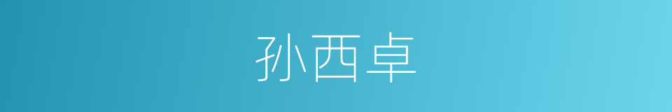孙西卓的同义词