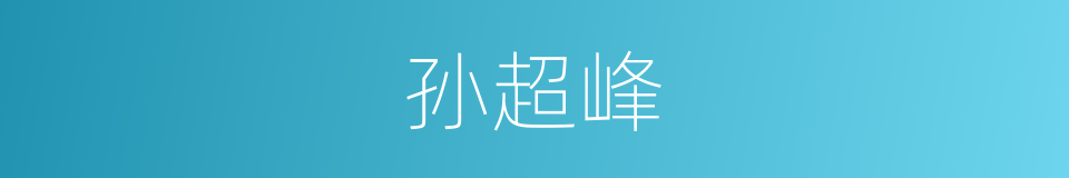 孙超峰的同义词