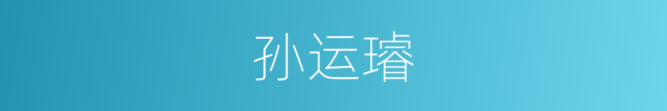 孙运璿的同義詞