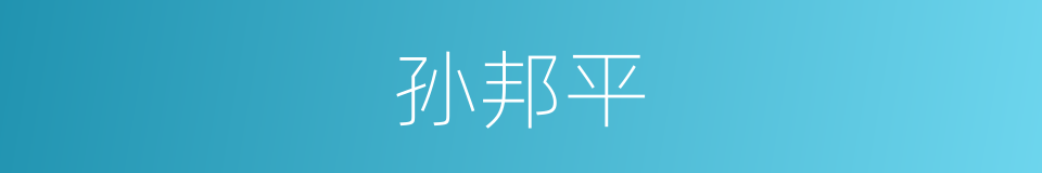 孙邦平的同义词