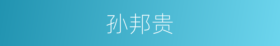 孙邦贵的同义词