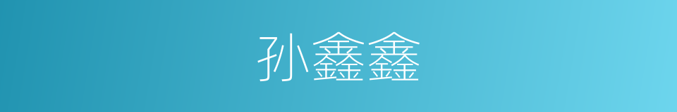 孙鑫鑫的同义词