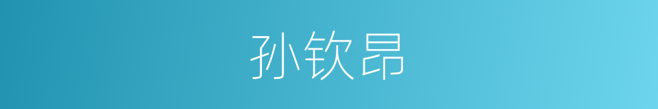 孙钦昂的同义词
