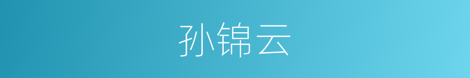 孙锦云的同义词