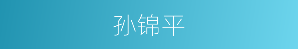 孙锦平的同义词