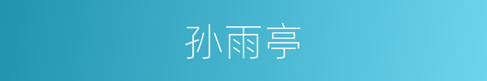 孙雨亭的同义词