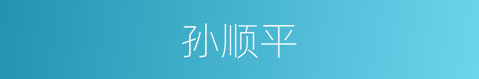 孙顺平的同义词